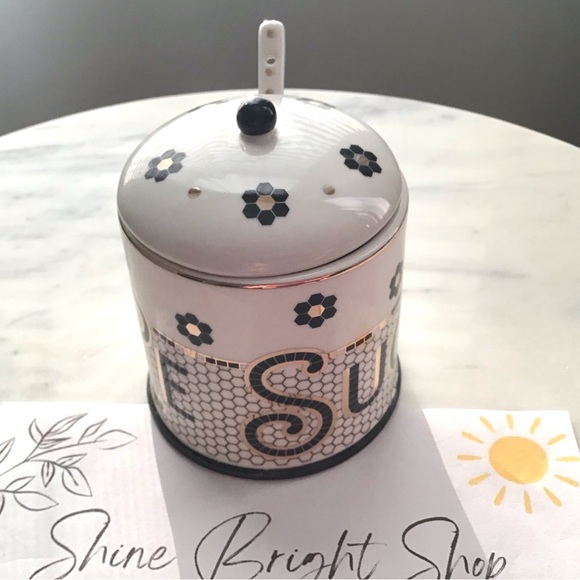 Anthropologie Bistro Tile Sugar Bowl NIB - Picture 6 of 11